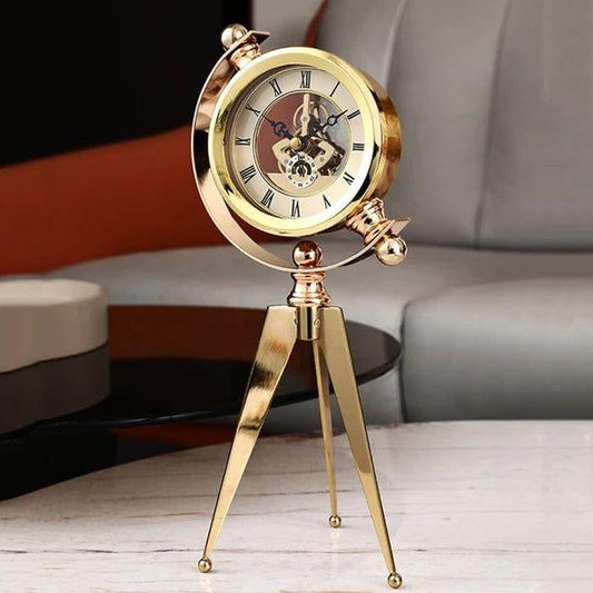 Golden Tripod Clock