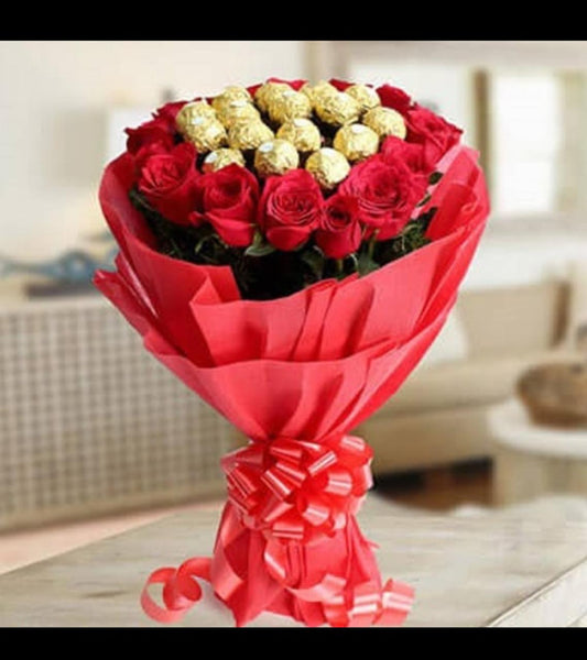 Red Rose & Ferrero Rocher Bouquet