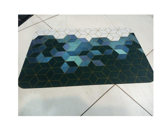 Geometric Hexagon Floor Mat – Modern & Trendy Design