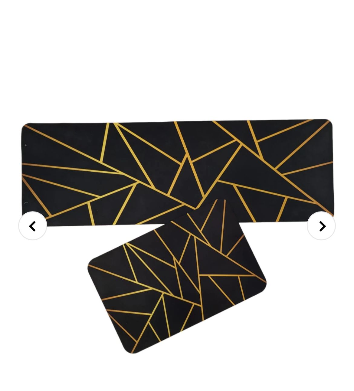 Black & Gold Geometric 2-Piece Kitchen Set